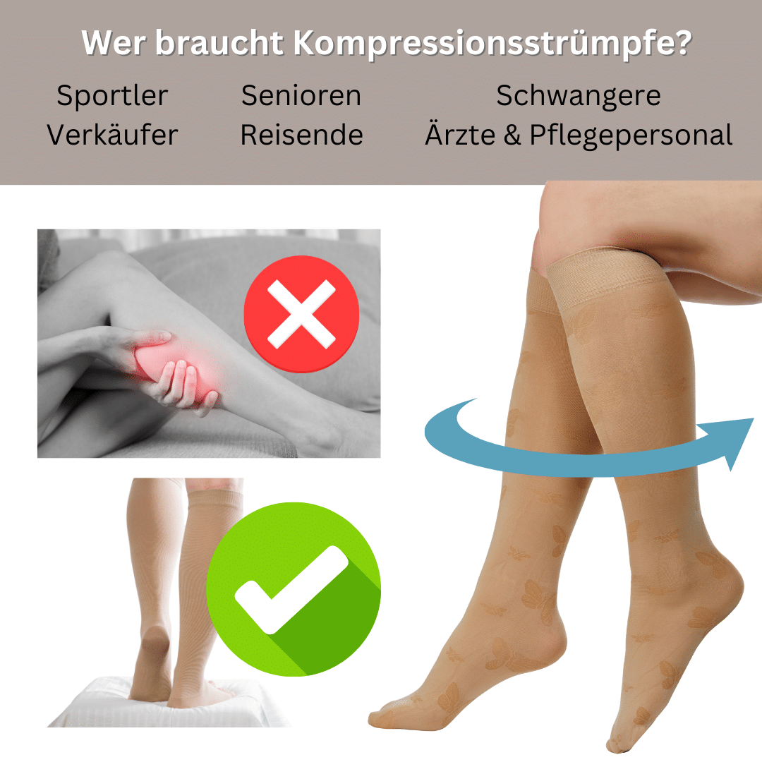 Kompressions-Kniestrümpfe mit Motiv