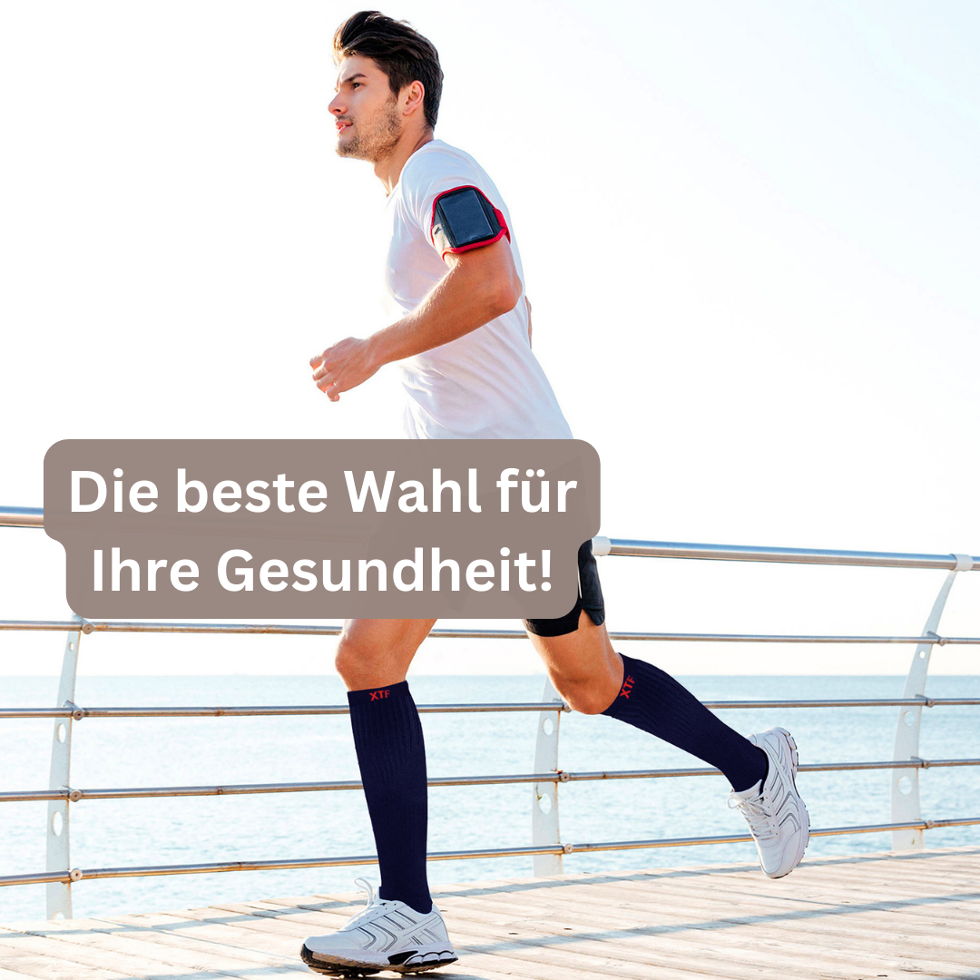 Stützende Kniestrümpfe Dunkelblau